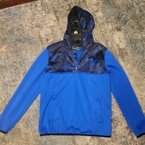 Under Armour Blue and Black Hoodie Youth Large